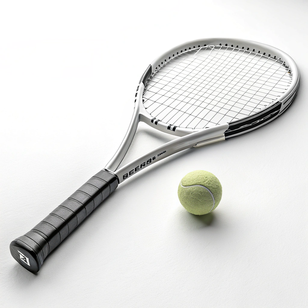tennis-racket-lying-flat--centered-on-white-backgr